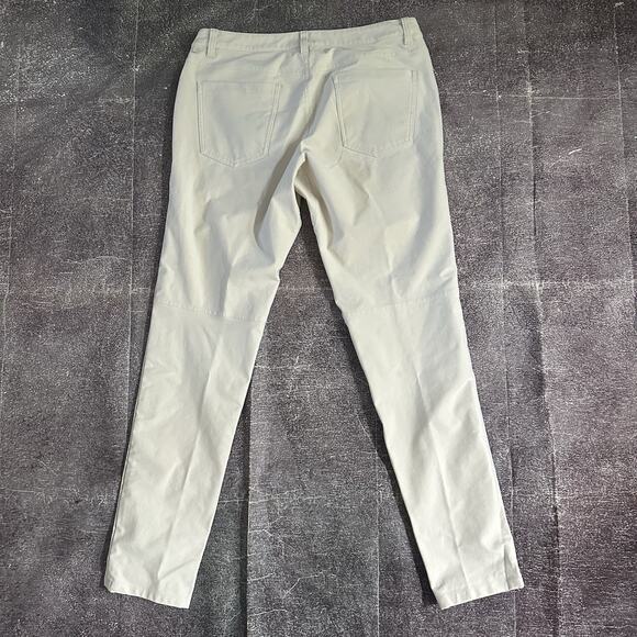 Men's Lululemon ABC Classic Fit Stretch White Cotton Chino Work Pants Sz 34 X 34 - Picture 3 of 4